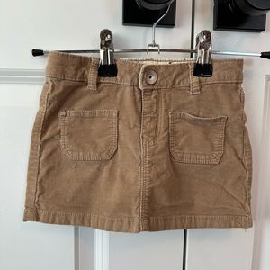 Zara Girls Tan Corduroy Mini Skirt (Size 3-4)